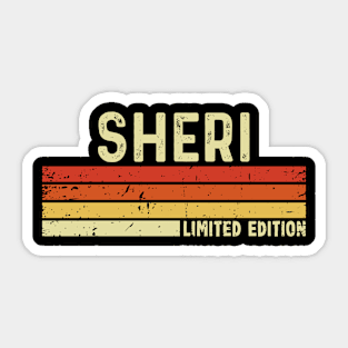 Sheri Name Vintage Retro Limited Edition Gift Sticker